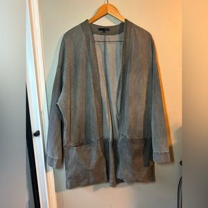 Size L Oak & Fort Grey Denim Jacket Kimono boho bohemian